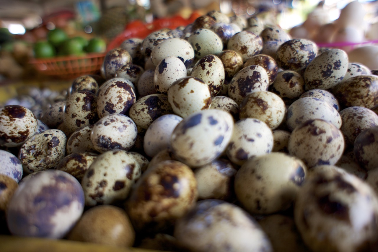 Market quail eggs